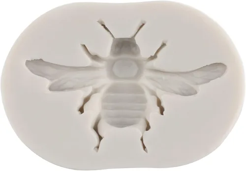 Vista 3 de Bumble Bee Moldes de silicona para fondant de abeja de panal, moldes de abejas para decoración de pasteles, decoración de cupcakes, caramelo