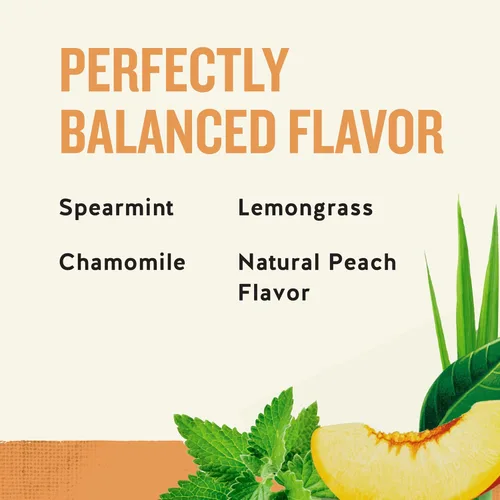 Vista 3 de Celestial Seasonings Sleepytime - Té de hierbas de melocotón, sin cafeína, caja de 20 bolsas de té, (paquete de 6)