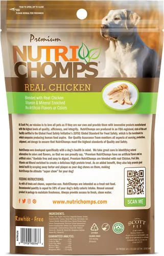 Vista 7 de NutriChomps - Golosinas masticables para perros de 5 pulgadas, fáciles de digerir, sin piel cruda, sabor a mantequilla de maní real y sabor real