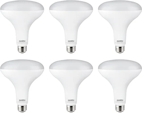 Sunlite 81487 Bombilla LED BR40 reflectora, 12 vatios (equivalente a 85 vatios), 120 V, 1150 lúmenes, base E26 media, 90 CRI, regulable, compatible