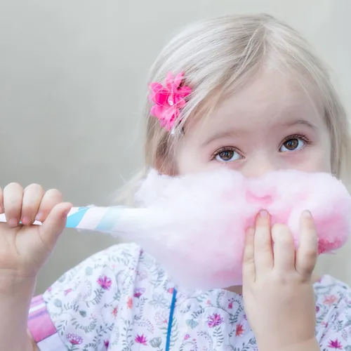 Vista 6 de Outamateur Cono de algodón de azúcar, 90 unidades de conos de papel de algodón multicolor para hacer algodón de azúcar en cumpleaños, fiestas, Azul
