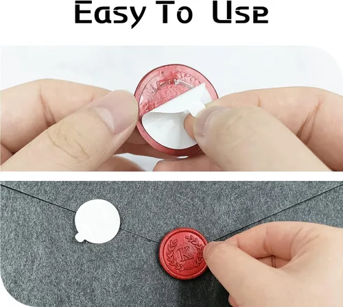 Vista 3 de 25 calcomanías adhesivas de sello de cera con letra W, hechas a mano, sin necesidad de sellar, rasgar y usar calcomanías de cera para invitaciones