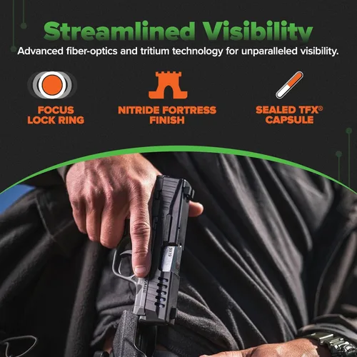 Vista 3 de Miras de noche TRUGLO Tritium Pro para pistolas, compatibles con miras compactas de pistolas CZ, con puntos blancos diurnos, puntos de tritio