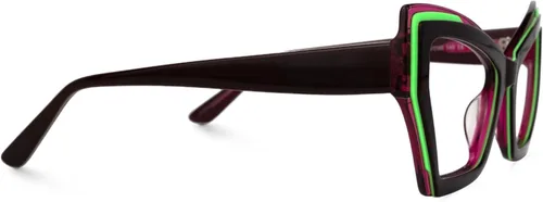 Vista 7 de Zeelool Gafas vintage de gran tamaño con bloqueo de luz azul ojo de gato para mujer Alma JGA168677