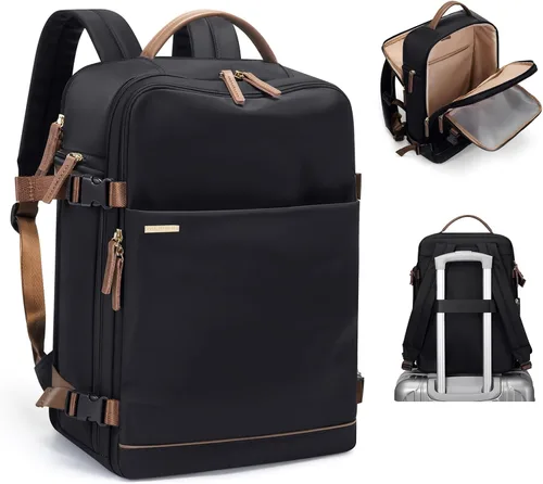 GOLF SUPAGS Mochila para laptop con compartimento separado para laptop de 15.6 pulgadas, bolsa de computadora de gran capacidad para mujeres Negro