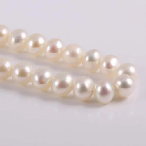 Vista 3 de Cuentas de perlas naturales redondas de agua dulce rosa perla suelta cuentas para la fabricación de joyas 0.236-0.276 in 14.2 pulgadas