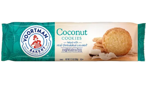 Vista 2 de Galletas de avena Galletas de mantequilla Chips de chocolate con brownie de dulce de azúcar Coco Molino de viento Galletas Voortman