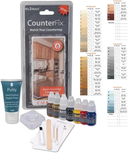 Vista 7 de CounterFix Mix2Match - Kit de reparación de encimeras y salpicaduras, multisuperficie (piedra, azulejo, laminado, hormigón, madera)