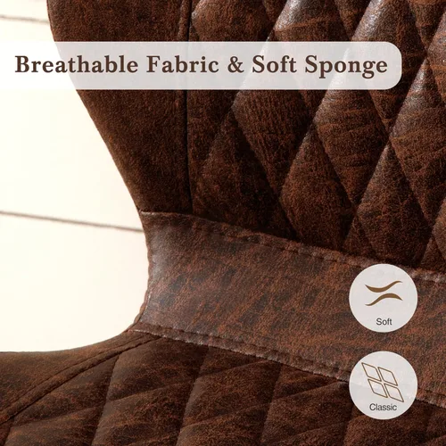 Vista 6 de Juego de 2 taburetes de bar, modernos taburetes giratorios de altura de mostrador para sillas de isla de cocina, taburetes de bar de tela ajustables