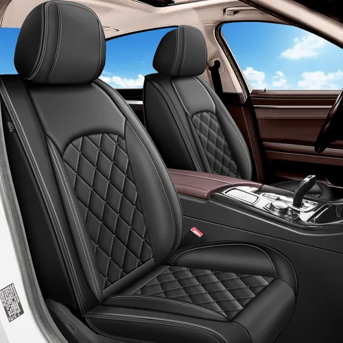 Vista 16 de Fundas de asiento de automóvil para GMC Acadia 2017-2023 2024, de cuero transpirable, juego de fundas de asiento delantero para Acadia