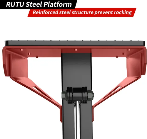 Vista 3 de RUTU Soporte para Moto de Cross, Gato Elevador de Motocicleta con Capacidad de 1000 Libras, Elevación Hidráulica de Acero Resistente de 12-13.8
