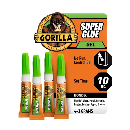 Vista 7 de Gorilla Super pegamento, pegamento transparente, cuatro tubos de 0.11 oz (paquete de 1) – multiusos y ajuste rápido para proyectos y reparaciones