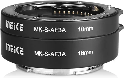 Vista 3 de Tubo de extensión macro enfoque automático de plástico Meike MK-S-AF3B anillo adaptador de 10mm 16mm para Sony E-Mount FE-Mount cámara sin espejo A7
