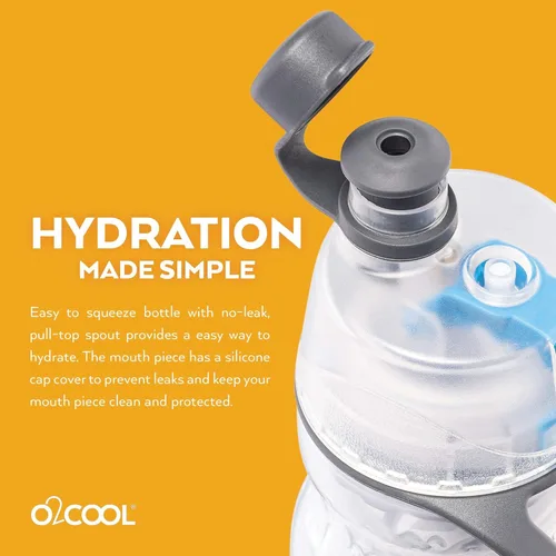 Vista 6 de O2COOL ArcticSqueeze botella de 20 onzas oficial que se aprieta para tomar