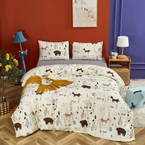 Vista 274 de CLOTHKNOW Juego de edredón de 3 piezas a cuadros color beige óxido, tamaño Full, juego de ropa de cama de cuadros edredón terracota con 2 fundas
