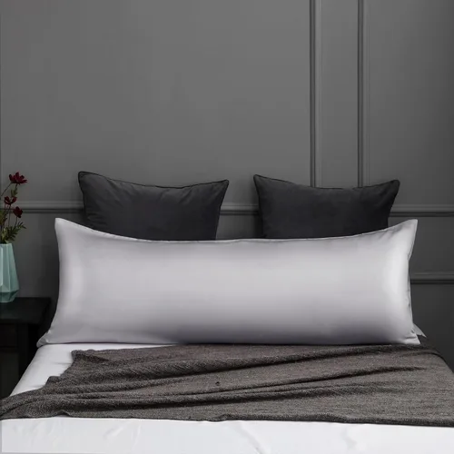 Vista 97 de Fundas de almohada de enfriamiento corporal, fundas de almohada corporales de rayón de bambú verde con cierre de cremallera, funda de almohada