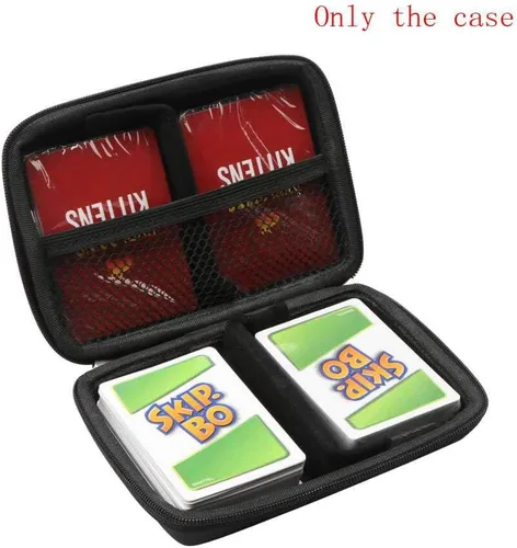Vista 2 de Kaladior Funda protectora de viaje para gatitos explosivos + juego de cartas Skip Bo (solo estuche)