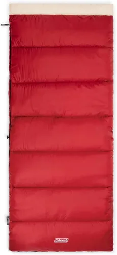 Coleman Flatlands 30/40/50°F Sleeping Bag, Made from 100% Recycled Material, Big & Tall Options, Cool-Weather Sleeping Bag for Camping, Sleepovers,
