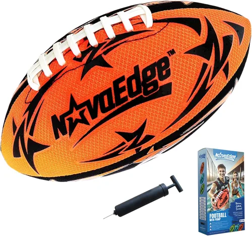 Vista 7 de Hydro Water Football - 9.25-Inch Mesh Outer with Rubber Bladder for All Ages - Pool, Lake, Beach Play Textured Grip with Real Laces Includes