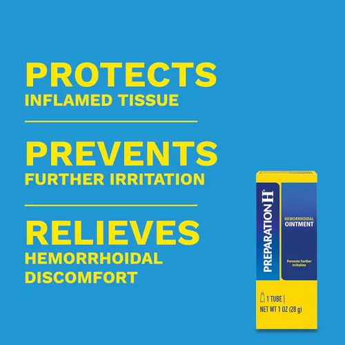 Vista 2 de Preparation H Pomada para Hemorroides, Alivio de Picazón, Ardor y Malestar - Tubo de 1 Oz