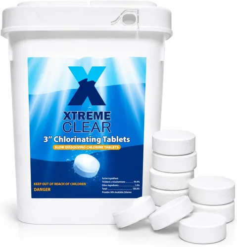 Vista 12 de XtremeClear Tabletas de Cloro de 1" para Piscina, Jacuzzi y Spa Elimina Bacterias y Algas Desinfectante Hace el Agua Limpia y Cristalina