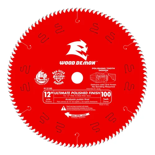 Vista 28 de Diablo Hoja de sierra de marco rápido para madera, carburo de alta densidad, 5-1/2 pulgadas de diámetro, 18 dientes ATB, eje de 0.787 in, corte