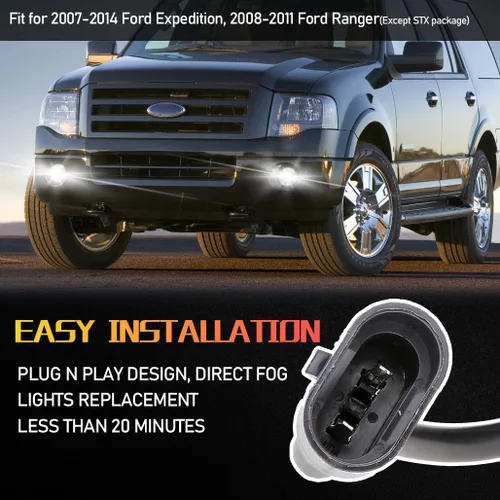 Vista 5 de Z-OFFROAD Conjunto de luces antiniebla LED de 4.5 pulgadas y 48 W, compatible con Ford Ranger 2007-2014 2008 2009 2010 2011 – 1 par