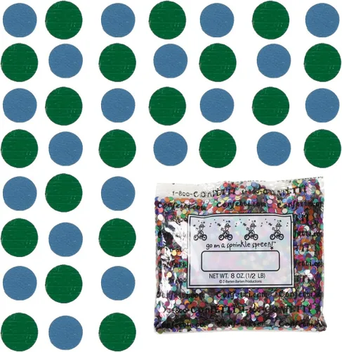 Vista 159 de Confetti Circle 1/4" Negro, Azul Marino Combo - 2 bolsas de media onza (1 oz) (8550/9971)