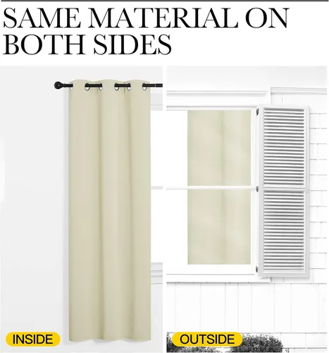 Vista 6 de NICETOWN - Divisor de habitación, cortina opaca divisora de habitación con función de aislamiento térmico, panel para puerta corredera o patio