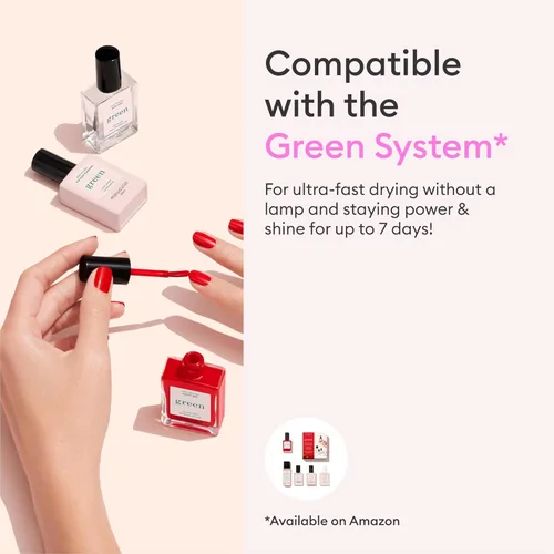 Vista 6 de Manucurist Green - Esmalte de uñas de secado rápido, color berenjena, esmalte de uñas morado oscuro, sin 9 unidades, a base de plantas y vegano,