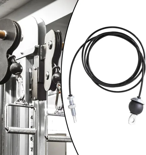 Vista 7 de Gym Replacement Cable 6mm (1/4 inch) Steel Wire Rope for Pulley System, Strength Training Cord Fitness Equipment Attachment- 6M