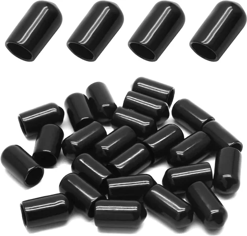 Vista 13 de Bonsicoky 24 piezas de tapas de extremo de goma redondas, protectores de rosca de tornillo flexibles de vinilo de 1/5" (5mm) de diámetro