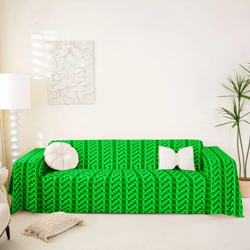 Vista 17 de Erosebridal Army Green Pixel Plaid Couch Cover Miners Games Checkered Sofa Cover Abstract Camo Grids Couch Protector Gaming Geometric Sofa Slipcover