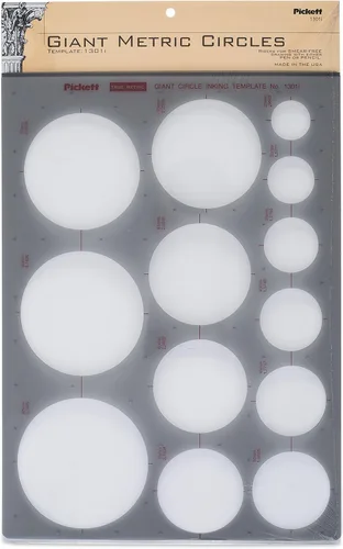 Vista 2 de Pickett plantilla 10 para tuercas y cabezas hexagonales isométricas.