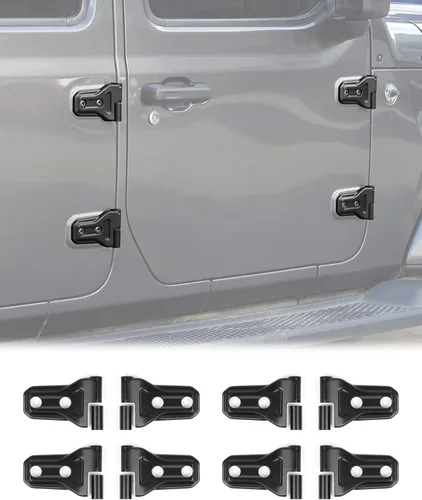 Vista 11 de JeCar Cubiertas de Bisagras de Puerta ABS Accesorios Exteriores para Jeep Wrangler JK JKU 2007-2018, Negro