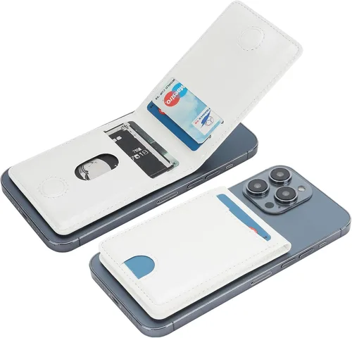 Vista 16 de KIHUWEY Cartera MagSafe con soporte magnético, de cuero seguro y desmontable, con función de atril RFID para iPhone 16/15/14/13/12 Pro Max Plus,