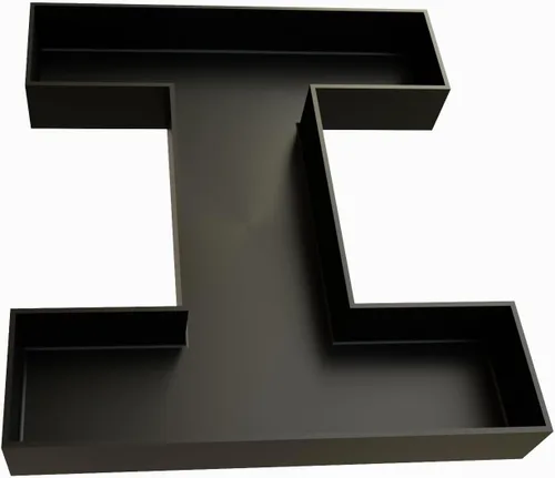 Vista 79 de Bandejas de servir de plástico duro reutilizables y rellenables con letras y números para decoración de fiesta (S, Negro)