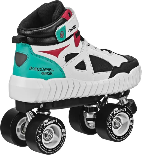 Vista 7 de Roller Derby Glidr Sneaker Skate White/Teal Size Mens7/Womens8
