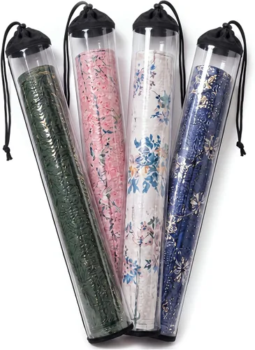 Vista 15 de 4 piezas de 33.5" transparente Mahjong Mat Bag, negro, cremallera
