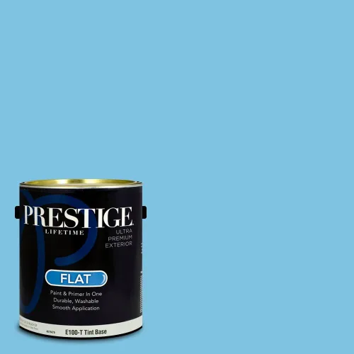 Vista 101 de Prestige Paints. - Base y pintura para exteriores en un solo galón, 1 galón. plano, comparable con Sherwin Williams Topsail.