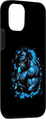 Vista 3 de iPhone 15 Gorilla Workout Animal Beast Muscles Bodybuilding Gym Case
