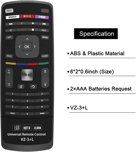 Vista 6 de Nuevo control remoto universal Vizio para todos los televisores de marca VIZIO, Smart TV - Garantía de 1 año