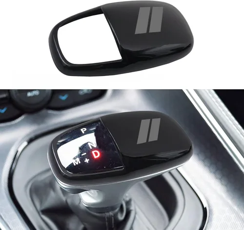 Vista 11 de SENSHINE - Cubierta para cabeza de palanca de cambio para accesorios Dodge Charger 2015-2023 Challenger 2015-2024 Durango 2016-2025 2026, inserto