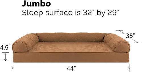 Vista 39 de Furhaven - Cama ortopédica para perros, estilo sofá, acolchada, con funda extraíble y lavable, color gris hierro, tamaño jumbo plus (XXL)