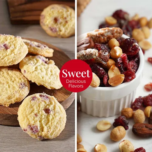 Vista 5 de Broadway Basketeers Cesta de regalo de comida de cumpleaños, 4 cajas de torre, caja de aperitivos, dulces y salados para fiestas, mejores deseos