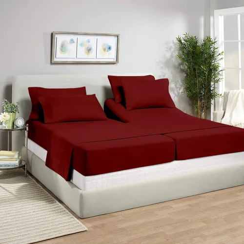 Vista 27 de Juego de sábanas de tamaño individual, 4 piezas, sábanas de lujo para hotel, extrasuaves, bolsillos profundos, ajuste fácil, sábanas