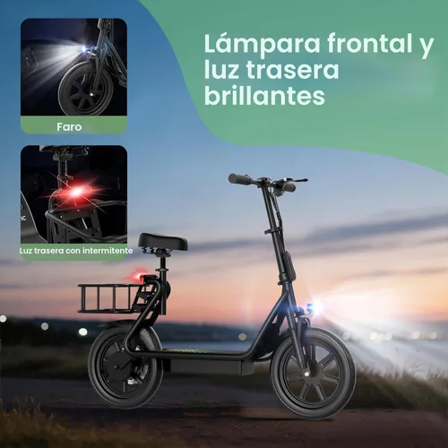 Vista 7 de NAVIC Electric Scooter with Dual Suspension, 8.5”/10" Tires, 350W/500W Motor, 19/22 Mph, Max 22/25/27/49Miles Range, Foldable E Scooter for Adults
