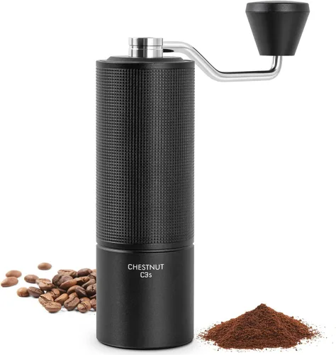 Vista 14 de TIMEMORE Castaño C2 MAX - Molinillo de café manual con ajuste de grano, capacidad de 30g con rebaba cónica de acero inoxidable CNC, café para verter