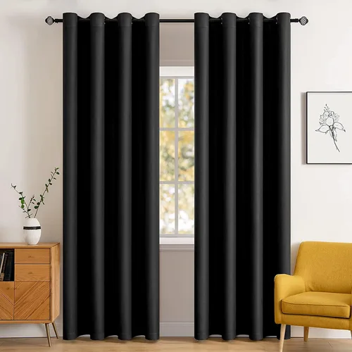 Vista 64 de MIULEE Cortinas para oscurecer la habitación, con aislamiento térmico y bloqueo de luz, juego de 2 paneles de cortina opaca para ventana, parte