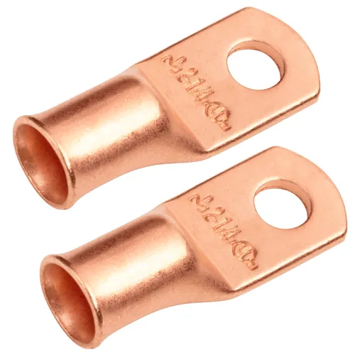 Vista 149 de SELTERM - 5 terminales de anillo resistentes para cable de batería, calibre 1/0 AWG, pernos de 1/2 pulgadas, terminales de calibre 0, ojales